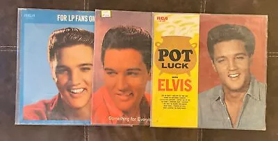 Lot (3) ELVIS PRESLEY VINYLS - Pot Luck - For LP Fans - Something For Everybody • $9.99