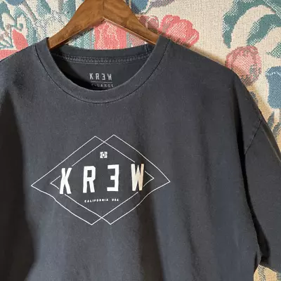 Krew Black Short Sleeve T-Shirt Mens Size XL Essential 100% Cotton • $13.35