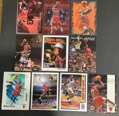 Michael Jordan 10 Card Lot Upper Deck Fleer  Topps Hoops Skybox Nrmt • $3.99