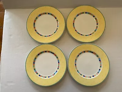 Villeroy & Boch TWIST ALEA LIMONE DINNER PLATES 10.75”. SET OF 4 • $47.96