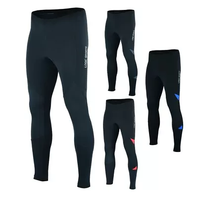 Logic Mens Thermal Cycling Tights Padded Pants Zipper Bike Leggings Cold Wear • £12.99