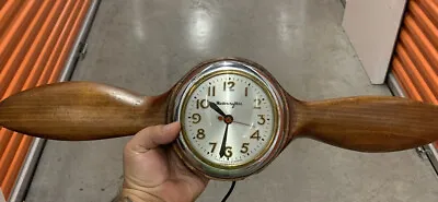 Vintage Antique Mastercrafters Airplane Propeller Clock • $99.99