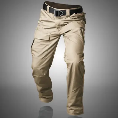 Cotton Cargo Trousers MenWaterproof QuickDry Tactical MilitaryPant MultiPockets • $61.35