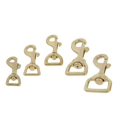 Premium Brass Swivel Eye Bolt Snap Hook Multipurpose  Flag Pole Key Chain • £4.21