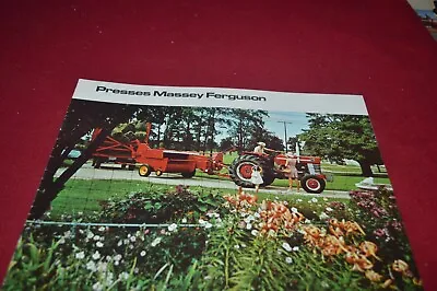 Massey Ferguson 124 126 12 Baler Dealer's Brochure RCOH In French • $18.99