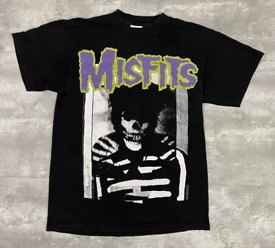 Vintage 90s MISFITS T Shirt M Crimson Ghost Fiend Skull Danzip Blue Grape Rock • $149.95