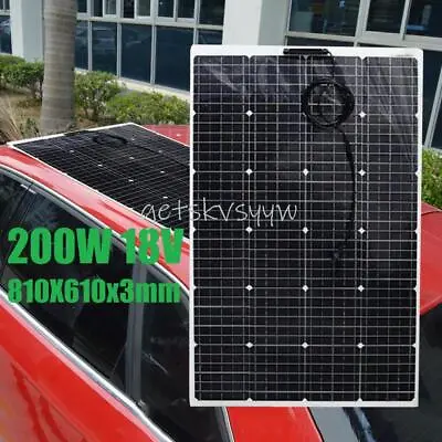 $129.99 • Buy 200W Watt Flexible Solar Panel Battery Charger Kit Car Camping DIY RV Marine 18V