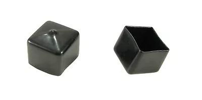 2 Pack  Square Black Vinyl Caps 1-1/4  X 1-1/4 - 1  Tall         SVC-1.25-1 • $5.50