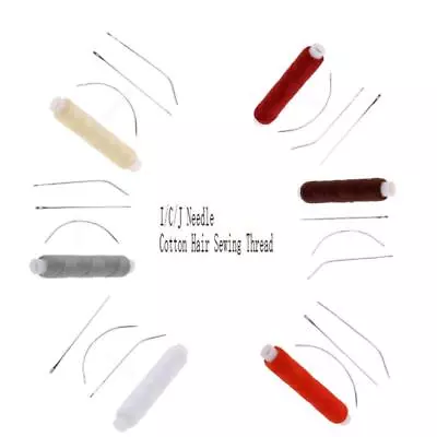Cotton Track Weft Weave Sew Thread  Needle Set For Hair Extensions • £3.89