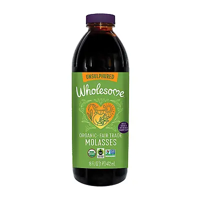 Wholesome Sweeteners Organic Blackstrap Molasses Unsulphured 16 Oz • $14.47