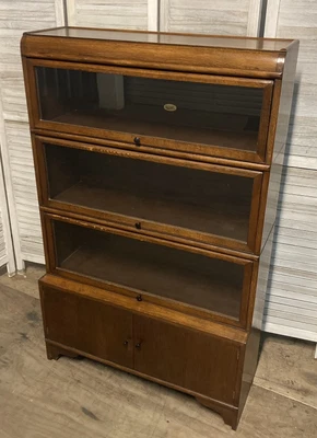 $499 • Buy Stunning 1930-40s Oak Barristers Bookcase