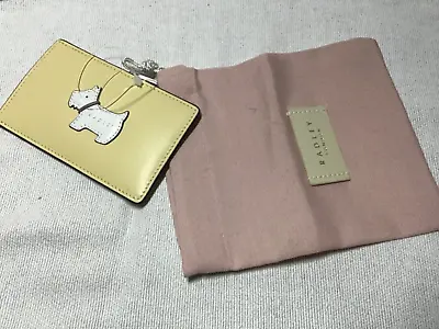 Radley London Genuine Leather Credit Card Case Holder Wallet YELLOW  $58 NWT • £24.12