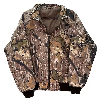 Mossy Oak Break Up Mens Long Sleeves Full Zip Camo Hunting Jacket Size W 25 • $39.99