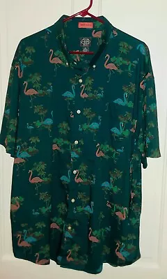 Hawaiian Shirt ~ Pink & Blue Flamingos ~ Size 2XL By St. John's Bay • $5