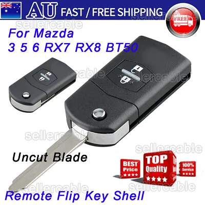 $13.99 • Buy For Mazda 3 5 6 RX7 RX8 BT50 Replacement Flip Key Fob Remote Blank Shell Case