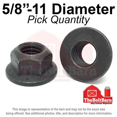 5/8 -11 Grade 8 (G) Hex Flange Top Lock Nuts Coarse Phos & Oil (Pick Quantity) • $15.43