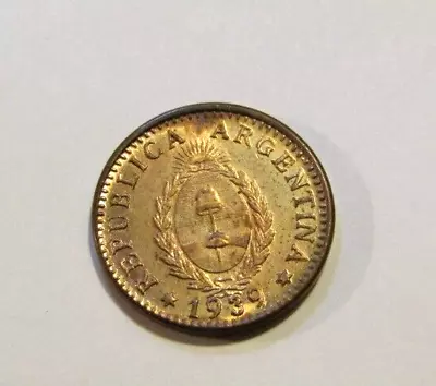 Argentina 1939 1 Centavo Unc Coin • $7.99