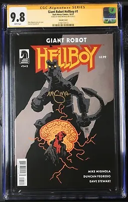 Giant Robot Hellboy #1 (2023) Mignola Variant CGC SS 9.8 Signed By Mike Mignola • $225.99