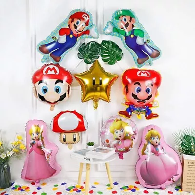 9 Pcs Super Mario Bro Balloon Birthday Decoration • $7