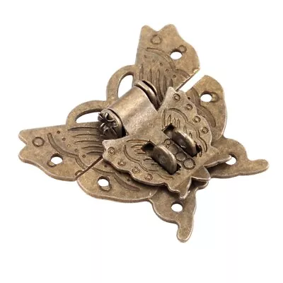 Butterfly Shape Furniture Hardware Hasp Lock Vintage Jewelry Box Latch Clasp 1X • $3.81