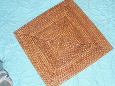 Vintage Wicker Woven Serving Tray Wall Decor • $11