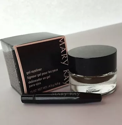 New In Box Mary Kay Gel Eyeliner Jet Black W/Brush #085704 2017-21 - Free Ship! • $8.95