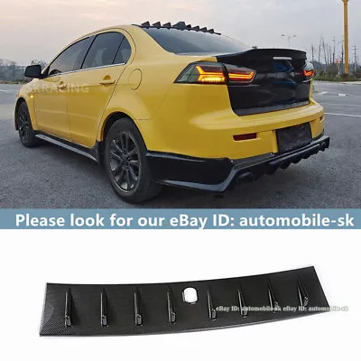 $165.10 • Buy For Mitsubishi Lancer EVO X Carbon Fiber Style Shark Fin Rear Roof Spoiler Wing