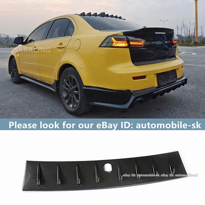 $165.10 • Buy For Mitsubishi Lancer EVO X Carbon Fiber Style Shark Fin Rear Roof Spoiler Wing