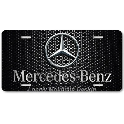 Mercedes-Benz Inspired Art Gray On Mesh FLAT Aluminum Novelty License Tag Plate • $19.99