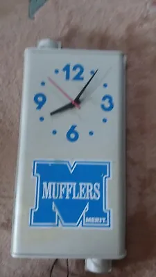 Rare Vintage Merit Mufflers Wall Clock Plastic 27  X 12.5  • $174.99