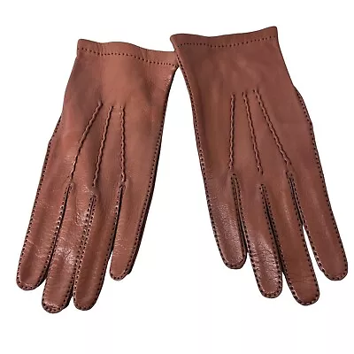 Rare NWT Vintage Hansen Capeskin Leather Driving Gloves Brown Women’s Size 8.5 • $59