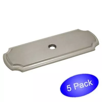 $10.40 • Buy *5 Pack* Cosmas Cabinet Hardware Satin Nickel Knob Backplates #B-112SN