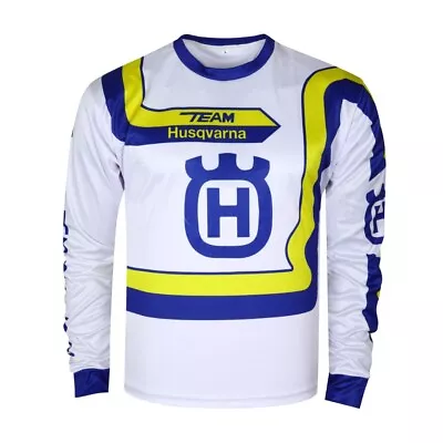 Vintage 80's Style Husqvarna Motocross Jersey MX Enduro AHRMA Motorcycle • $39.99