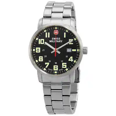 Swiss Military Avenue Quartz Black Dial Men's Watch 01.1641.311 • $109.99