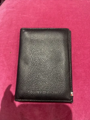 £19.99 • Buy GENUINE Tommy Hilfiger Black Leather Card Holder/Wallet