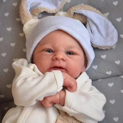 19inch Elijah Newborn Baby Already Painted Finished Doll Awake Reborn Cloth Body • $100.28
