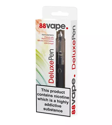 88Vape Pen Deluxe E-Cigarette Vaping Pen I Classic Starter Kit Pen Spare Coils • £9.99