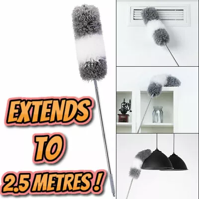 £7.99 • Buy Extendable Handle Feather Duster 250cm Long Telescopic Magic Static Duster Brush