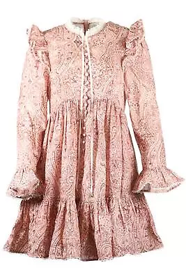 Zimmermann Printed Linen Mini Dress Uk 14 • £215.60