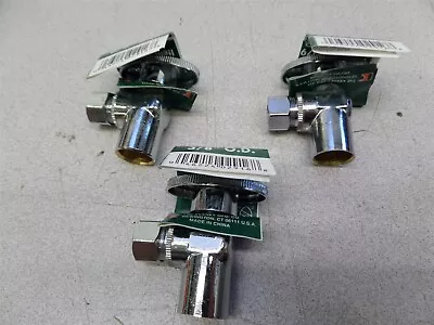 Keeney 272279 Quarter Turn Chrome Plated Brass Angle Valve 1/2  3/8  Lot Of 3 • $19.95