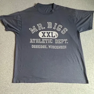 Vintage Mr Bigs Shirt Adult Extra Large Gray Single Stitch Mens 90s Athletics • $24