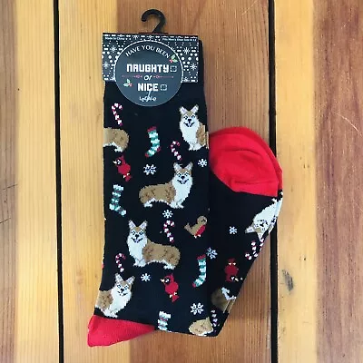NWT Pembroke Welsh Corgi Dog Christmas Socks Men's Holiday Stocking Stuffer  • $7.99