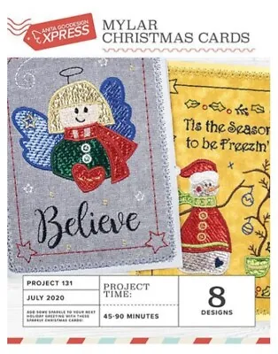 Anita Goodesign - Mylar Christmas Cards - Machine Embroidery Designs Usb Pes • £17.95