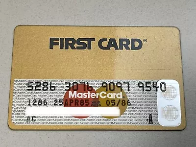 MasterCard First Card Vintage Credit Card Expired 1986 • $24.99