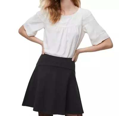 Loft M Women's Charcoal Gray Knit Flippy Swing Pull On Mini Skirt • $12.86