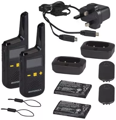 X 2 Motorola XT185 Two Way Radio PMR 446 Twin Pack Weatherproof IP54  • £80.32