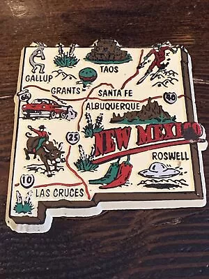 New Mexico Colorful State Magnet UFO COWBOYS Peppers Grants Gallup Taos Route 66 • $4.99