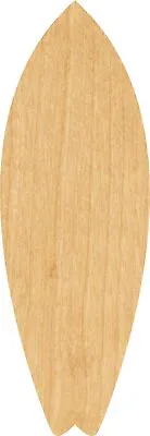 Surf Board 1 Laser Cut Out Wood Shape Craft Supply - Woodcraft Cutout • $1.96