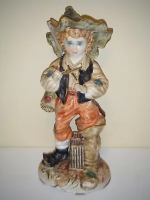 Vintage Capodimonte Ragamuffin Boy 13.5  Figurine Made In Italy (AS-IS) • $14.99
