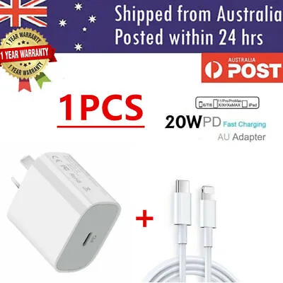 $10.99 • Buy 20W USB Type-C Wall Adapter USB-C PD Fast Charger IPad For IPhone 12 13 14 Pro X